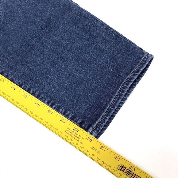 Lucky Brand 121 Slim Jeans Mens 38x31 Dark Blue Stretch Designer 11.5" Rise - Picture 6 of 8